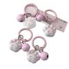 Charming Cartoon Cat Paw Bell Keychain - Cute Schoolbag Pendant & Bestie Gift