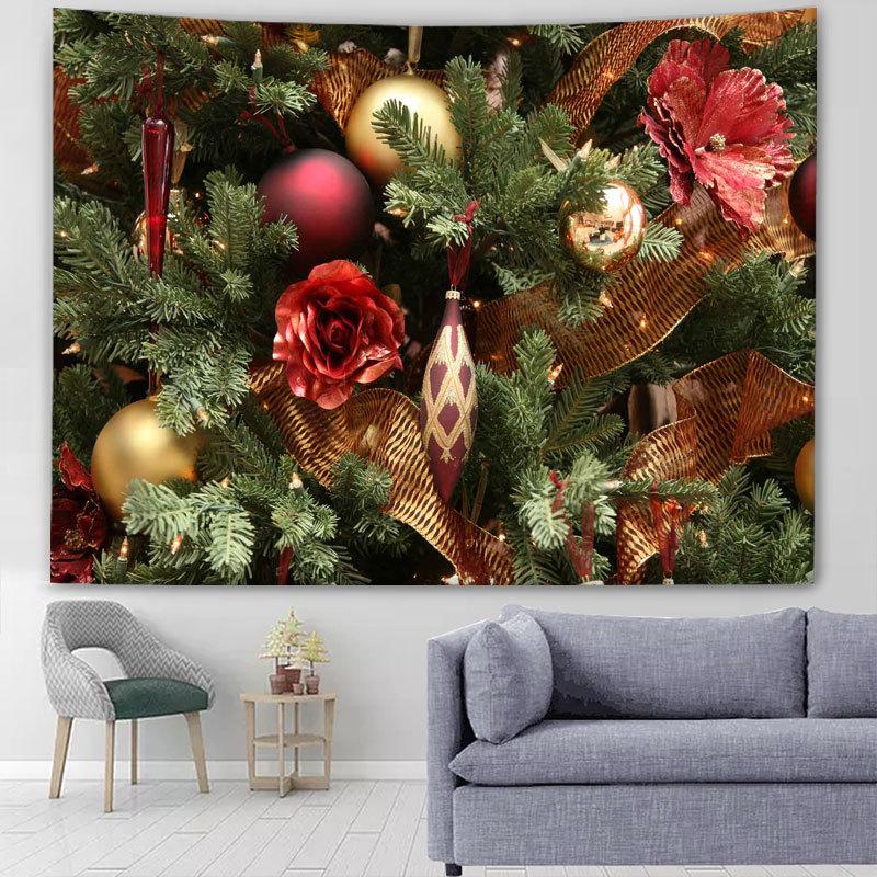 Рождественский фон, ткань, подвесная ткань, прикроватный гобелен для девочек, настенная ткань для общежития, подвесная картина