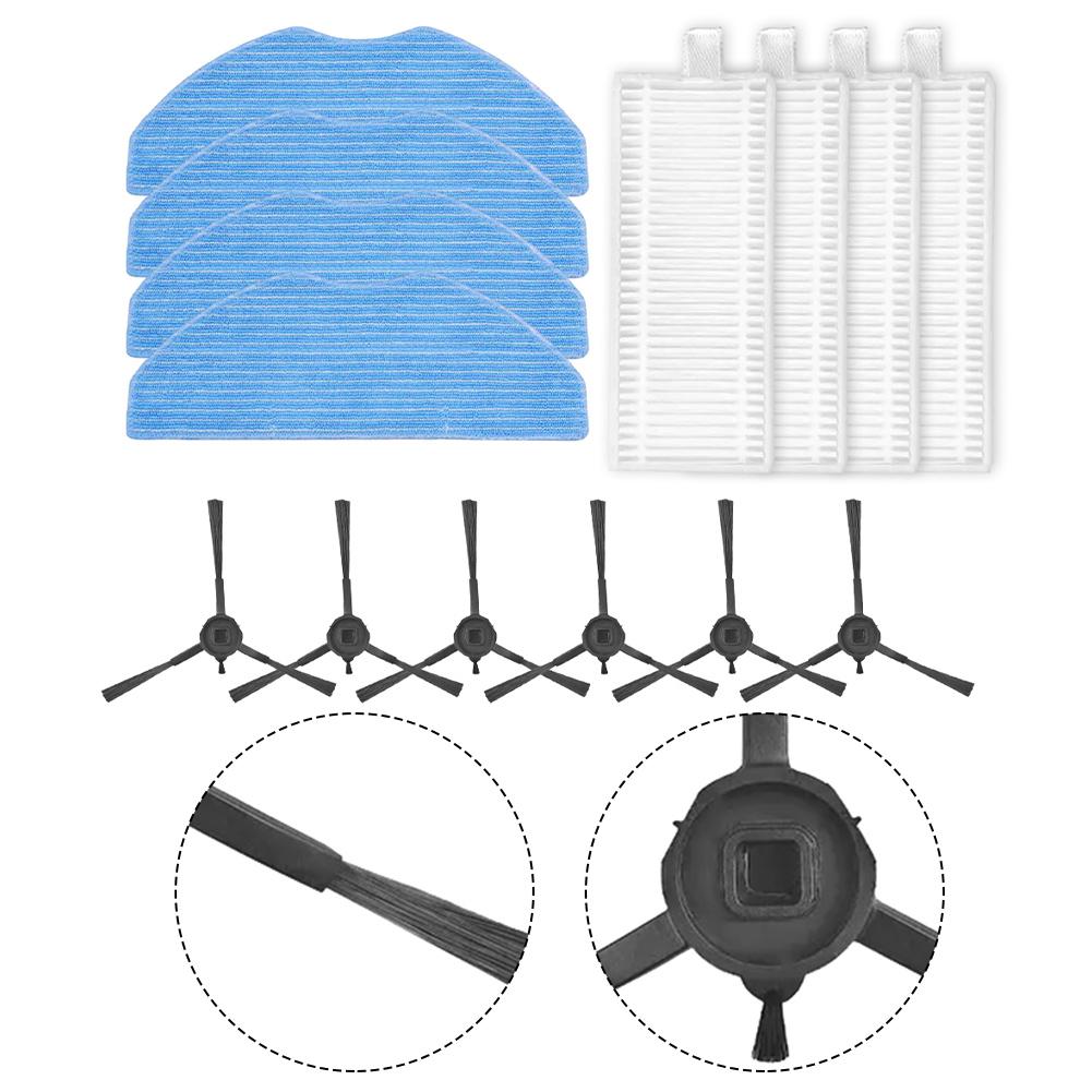 For EZVIZ RE4 RE5 Plus Mop Cloths Side Brushes Kit Nylon Microfiber Replacement Parts For Robot Vacuum Cleaner Accessories
