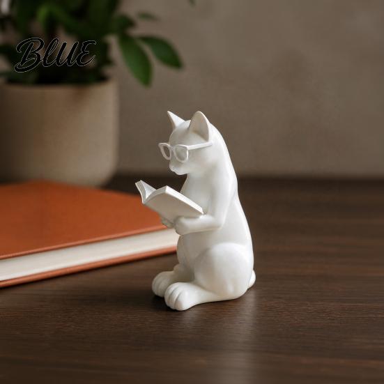 Украшение 'Кот читает книгу' 3D-печатная фигурка Декоративная с утяжеленным противоскользящим основанием