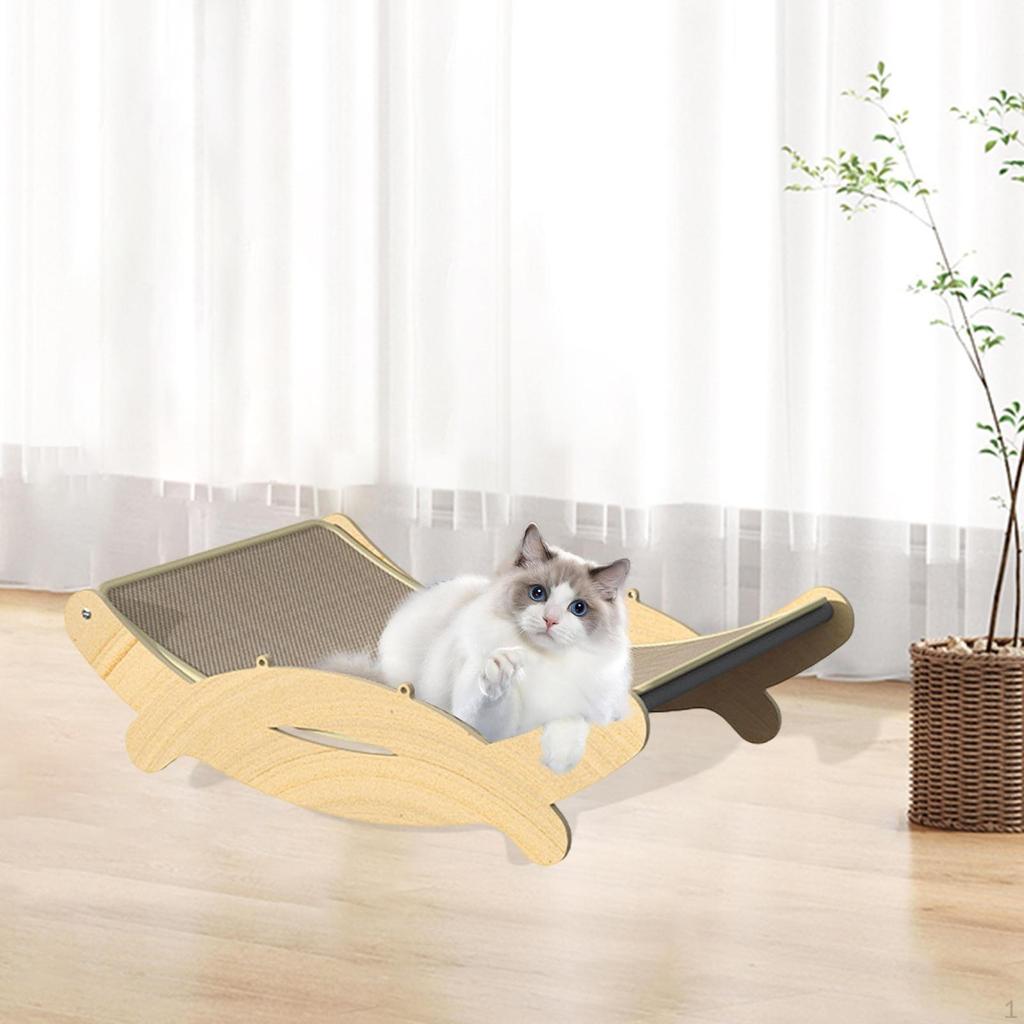 Cat Furniture Scratching Pad with Wooden Frame for Claw Care And Relaxation