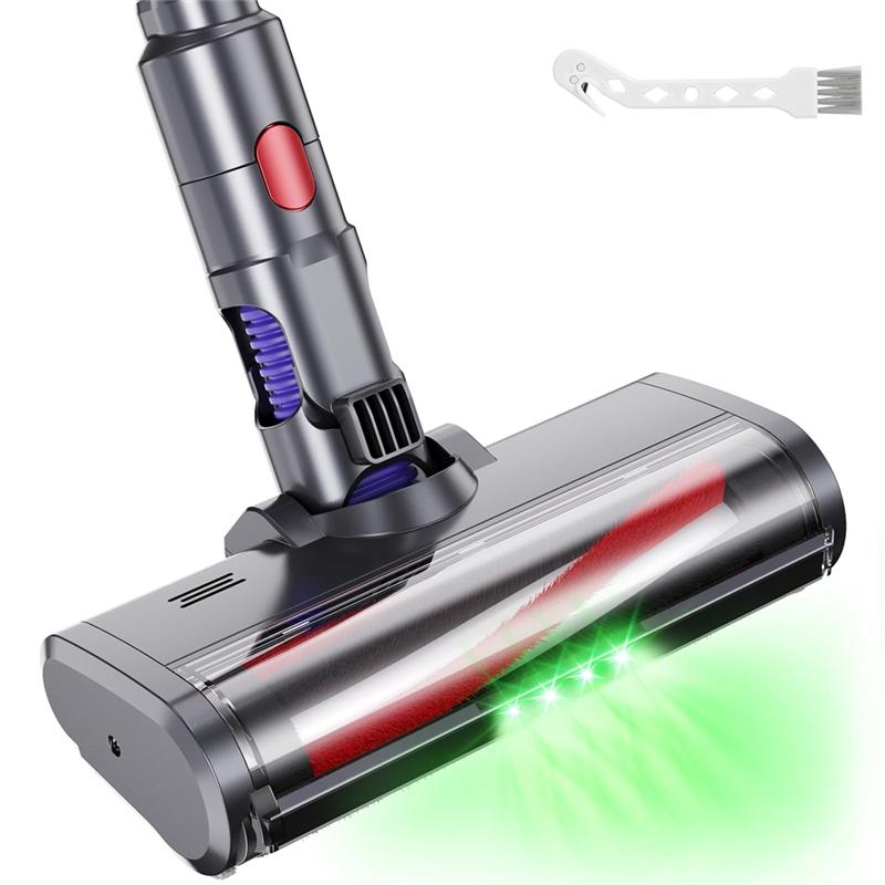 YCOC-Насадка-щетка для пола Турбощетка для Dyson V7 V8 V10 V11 V15, Запасные части с 4 светодиодными индикаторами для ковров и твердых полов