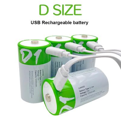 1# USB перезаряжаемые батареи размера D LR20 Li-ion 1,5 В 12000 мВтч с кабелем Type-C для газовых приборов, аккумулятор для плит на сжиженном газе