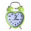 New Heart Shape Alarm Clock Night Light Creative Snooze Wake Up Clocks Metal Girls No Ticking Time Clocks