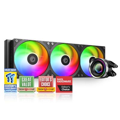 FX360 INF 360 мм жидкостный процессорный кулер AIO с ARGB Infinity Mirror 3x120 мм последовательный подключение с низким уровнем шума для совместимости с Intel и AMD ID-COOLING