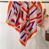 90*90cm Silk Scarf Women Print Hair Neck Square Shawl Bandanna Muslim Hijab Handkerchief Foulard Sun Protection Travel Headscarf
