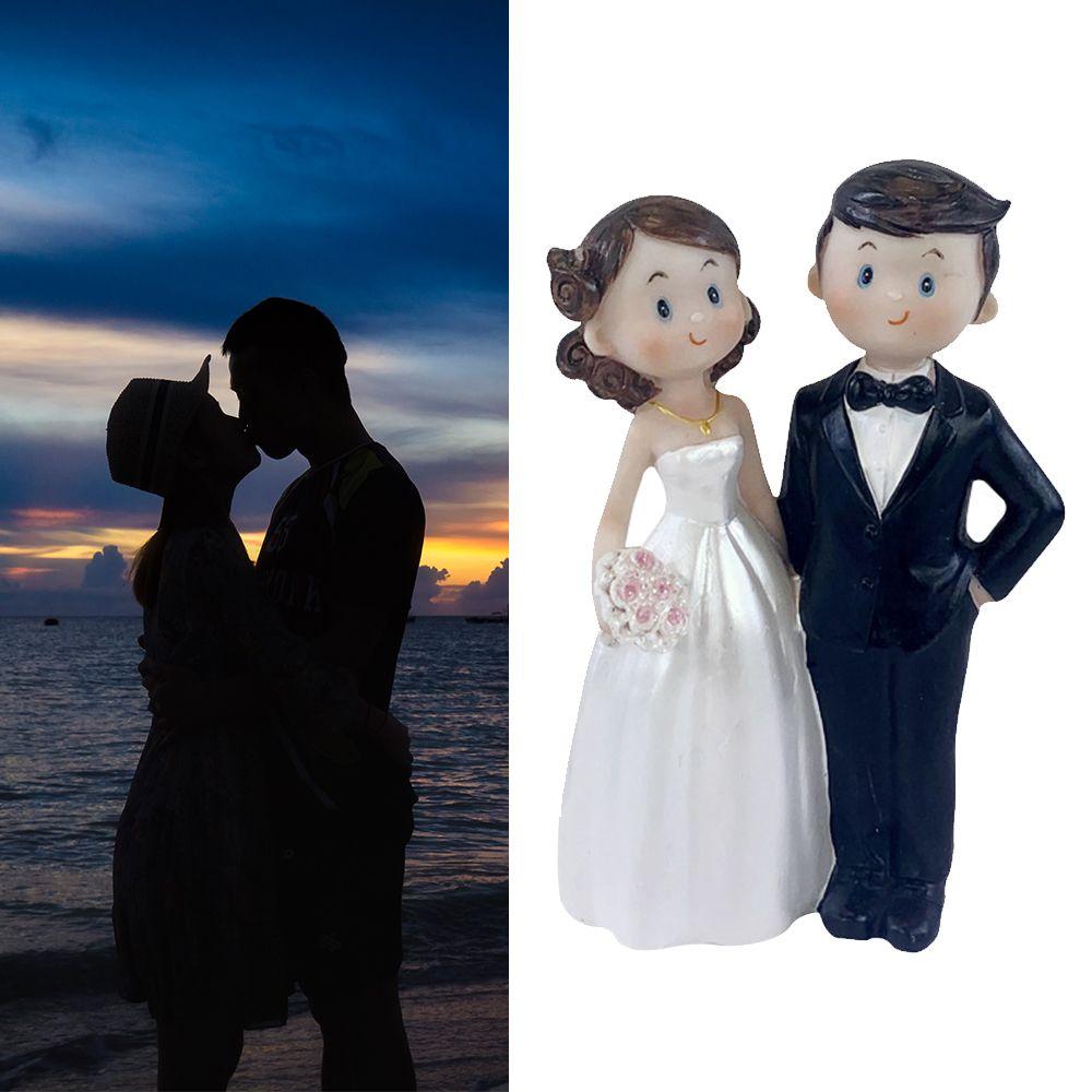 Настольный топпер для торта Декор Фигурка Статуэтка Искусство Скульптура Полимерная фигурка Жених Невеста Свадьба Украшения