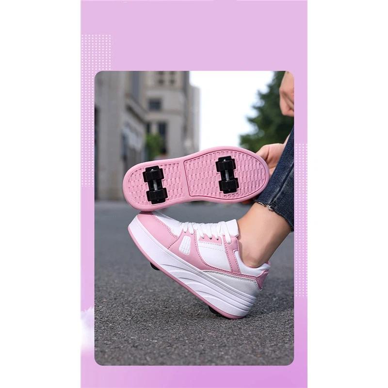 Детские кроссовки-ролики Heelys с 2 колесами, унисекс, выдвижные роликовые кроссовки для мальчиков и девочек, легкая обувь для катания на улице