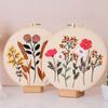 DIY Embroidery Hoops Threads Needlepoint Kit Flower Embroidery Kit Cross Stitch Home Decoration