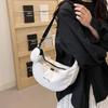 Sports Style Women's Messenger Bag Simple Solid Color Fashion Shoulder Bag Sports and Leisure Student Canvas Dumpling Bag