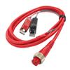 VISPREA Power Cable Compatible with and Hyper and Seaborg Electric Super Power Mega Cord YU326 Red 2.5m Daiwa, Shimano, Tanacon, Tanacon, Leoblitz,