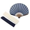 Nishikawa Shoroku Shoten Veil Material Fluffy Fan Paulownia Box Pouch Lace Sense Navy Mothers Day Present Gift Ladies Women