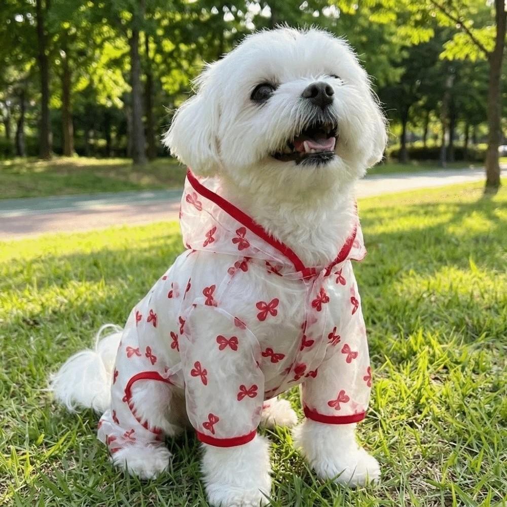 Thin Breathable Dog Sunscreen Clothes Butterfly Pattern Dog Cooling Jumpsuit Summer Season