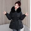 New Winter Parker Removable Wool Collar Hooded Cotton Coat Korean Version Slim Short Cotton Coat Versatile Women's Jacket