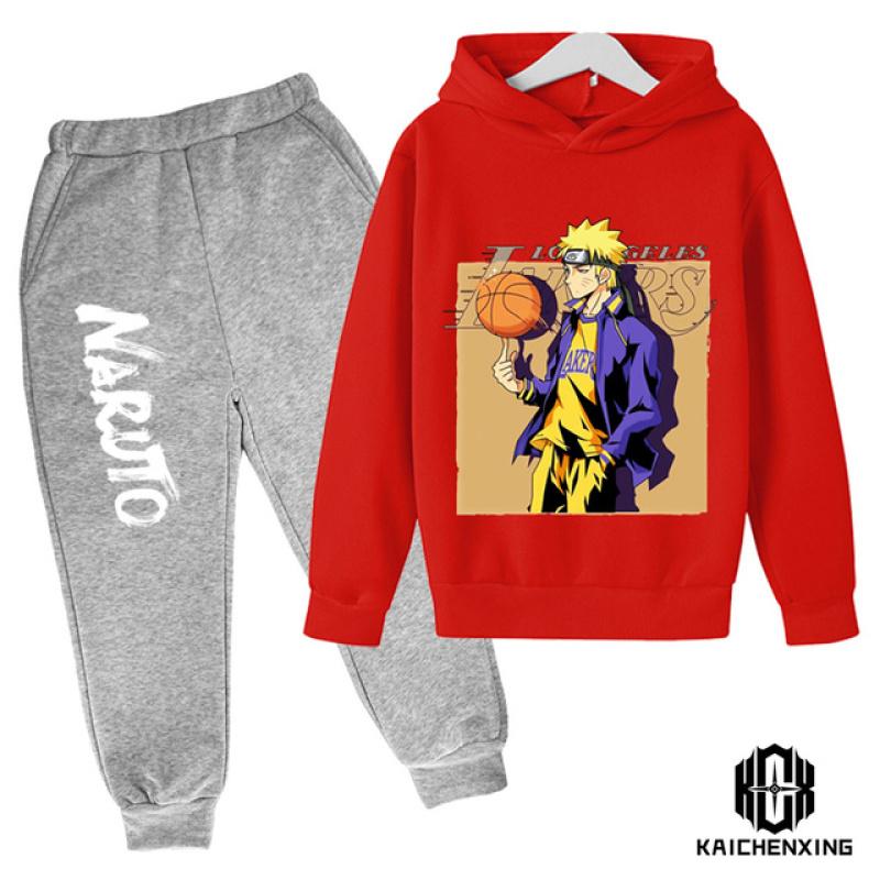 Cartoon Children's Naruto Hoodie Cute Boy Suit Children's Sportswear Spring and Autumn Fashion Sweatshirt Baby Suit