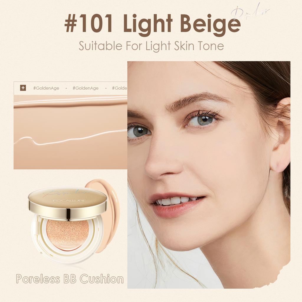 Focallure Poreless BB Air Cushion Foundation CC Cream Матовый консилер Отбеливающий макияж Косметика Водостойкая Осветляющая основа для лица