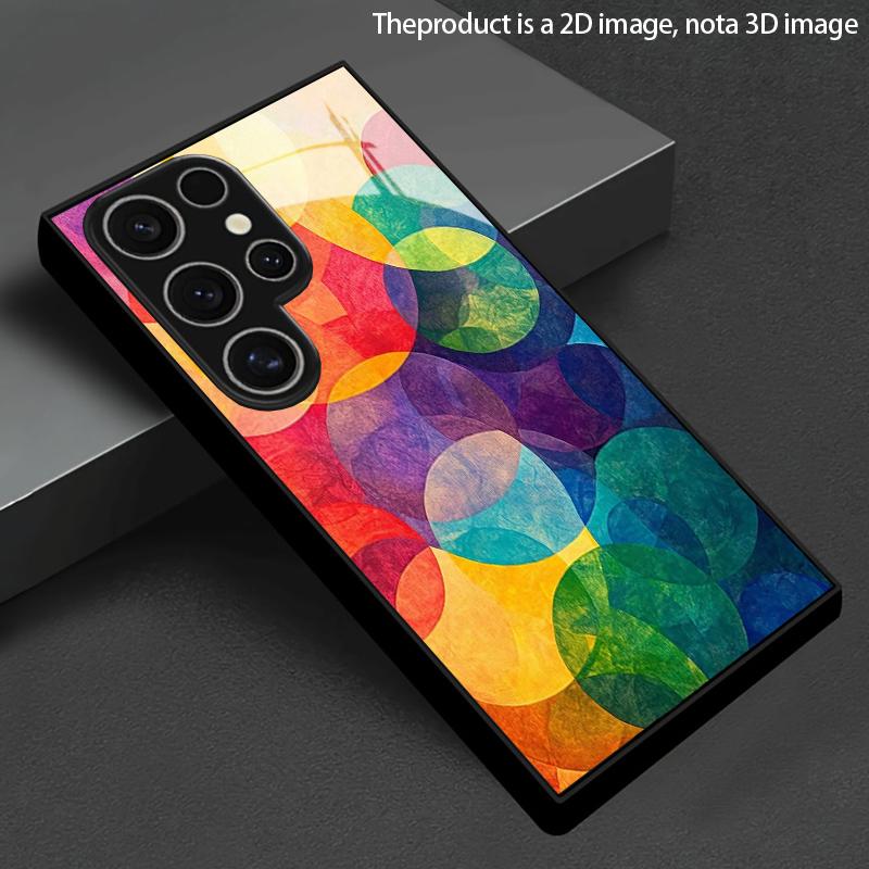 Абстрактный Цветной Узор 2D Чехол для Телефона для Samsung S26 S25 S24 S23 S22 S21 S20 A56 A36 A16 - Прочный Стеклянный Защитный Чехол
