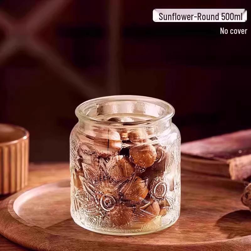 Стеклянная герметичная банка для хранения закусок, сухофруктов, чая, сахара и зерновых
