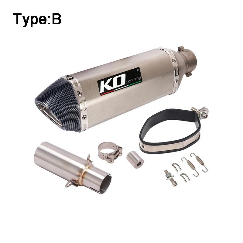 For Piaggio Beverly 125 300 MP3 125 250 300 Motorcycle Exhaust Mid Link Tube Escape 51mm Muffler Pipe With DB Killer Slip On