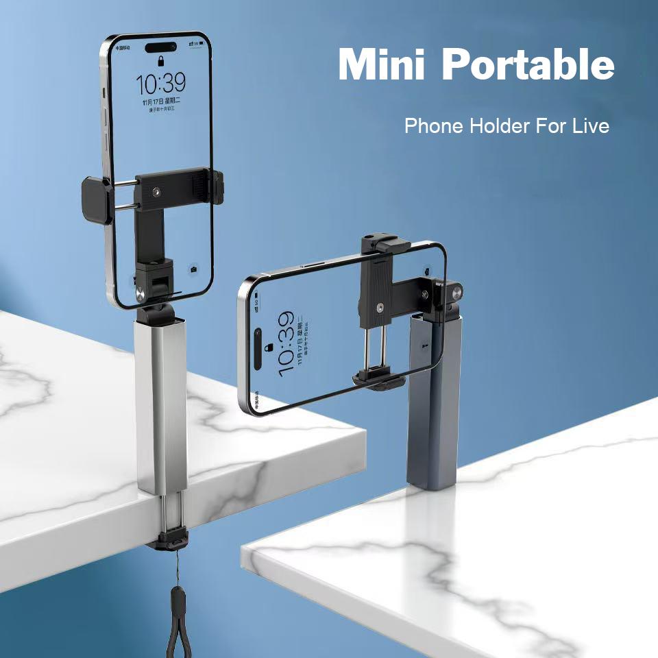Portable Phone Holder 360° Rotation Desk Station Phone Stand For Live Aluminum Alloy High Quality