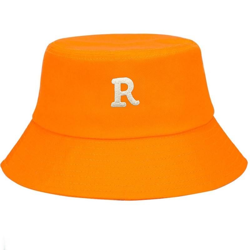 Letters Embroidered Cotton Bucket Hat for Men Women Sun Protection Adjustable Outdoor Casual Hip Hop Cap Streetwear Fashion Hat