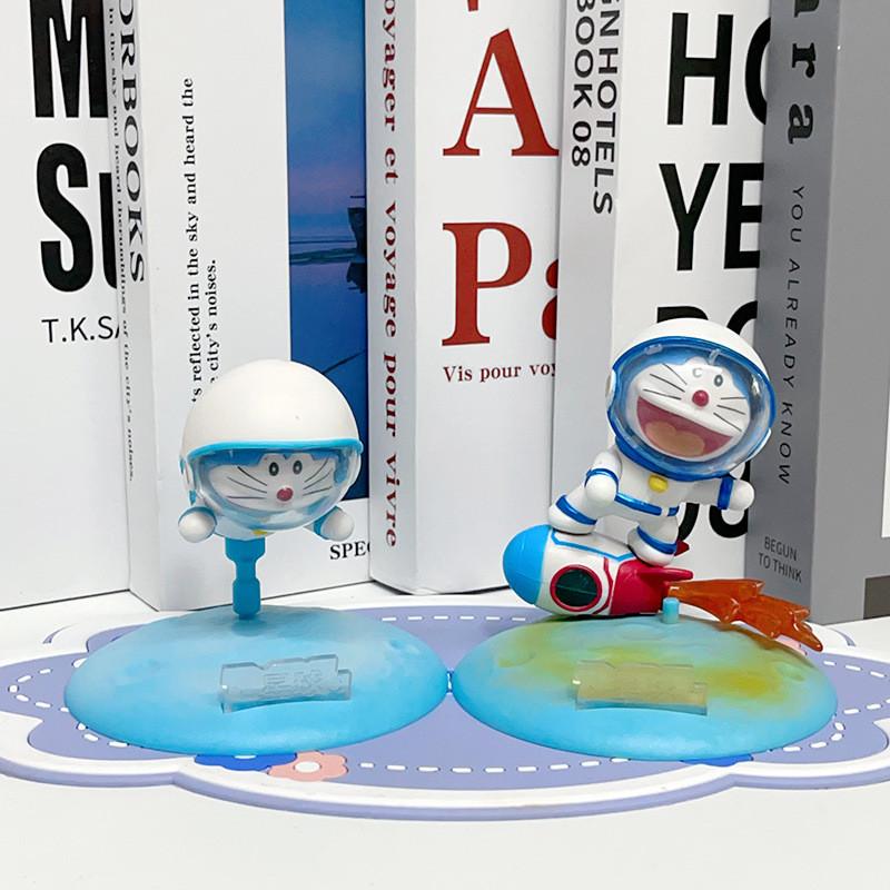 Adorable Pvc Doraemon Figurines Set Of Six Playful Cartoon Collectible Toys