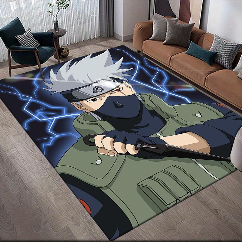 Naruto Hatake Kakashi Square Area Rug, Non-Slip Floor Mat for Bedroom, Perfect Gift for Kakashi Fans.chl