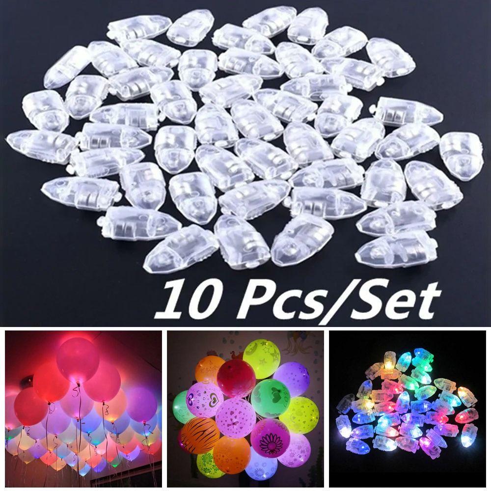 10 шт. Рождественский свадебный декор, светящийся светодиодный фонарик для вечеринки для латексных шаров