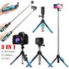 3 в 1 Складной беспроводной штатив-селфи-палка с Bluetooth-пультом дистанционного управления, выдвижной монопод для камеры iPhone для Gopro
