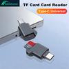 Мини-кардридер TF USB Type C 2.0 Поддержка емкости 2 ТБ Высокоскоростная передача Универсальный для устройств Type C Телефон Ноутбук