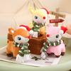 New Christmas Deer Christmas Scarf Hat Doll Plush Toy Christmas Decoration Queue Props
