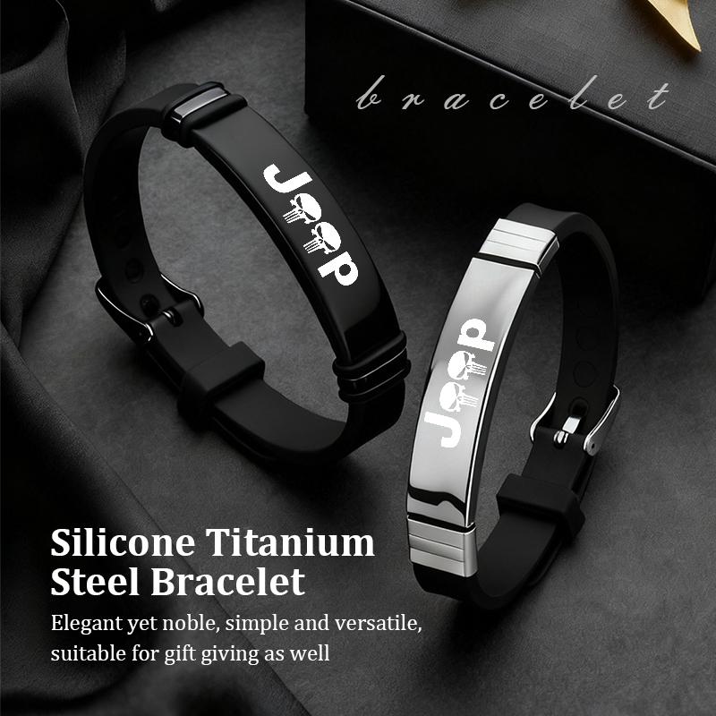 Car Badge Sports Bracelet Men Women Stainless Hand Chain For Jeep Grand Cherokee Wrangler JK Renegade Gladiator Compass AJY1