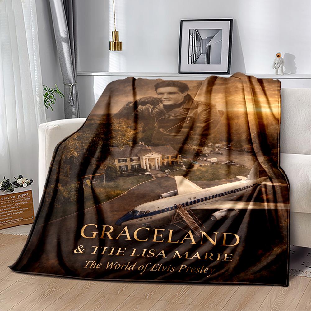 Elvis Presley: Rock Roll Blanket Soft Warm Cozy Perfect for Bed Seaside Bedding for All Occasions Playful Design Perfect Gift for Relatives and Friend