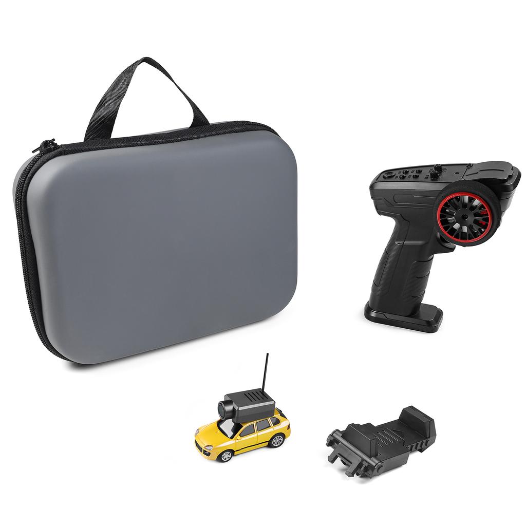 Mini RC Camera Car 1:64 Scale, 2.4G Remote and APP Controlled Toy Vehicle with HD Magnetic Camera, LED Lights, Fun Toy