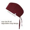 HeadCover Solid Scrub Cap Pure Color Operating Room Work Hat Beauty Unisex Hat Skullies Men Women