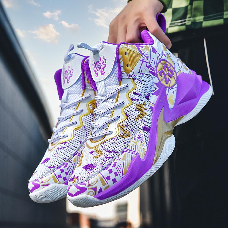 Новые летние баскетбольные кроссовки Практичные спортивные кроссовки для бега по цементному полу Нескользящие и износостойкие мужские кроссовки