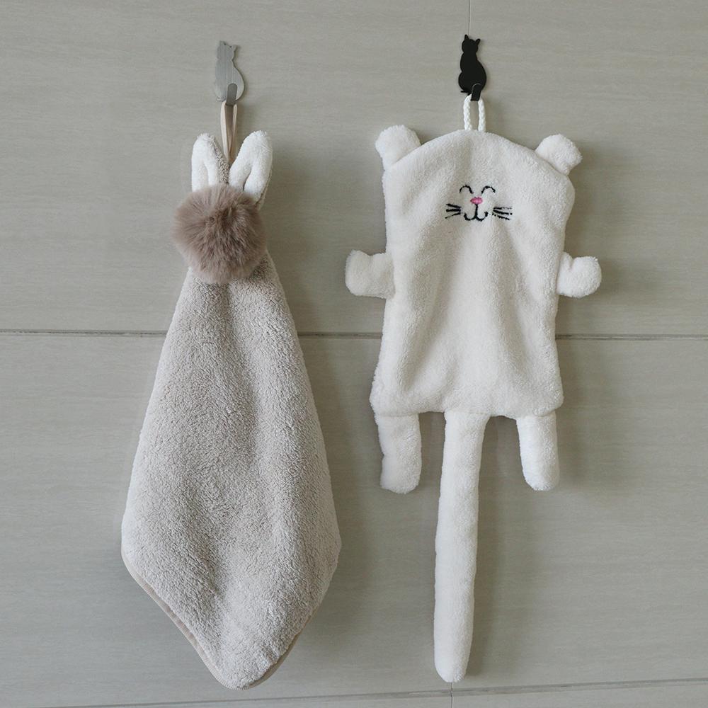 2 шт. Настенные наклейки Кухонный держатель для хранения в ванной комнате Вешалка Полотенцесушители Крючки с кошачьим узором