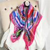 90 * 90cm New Silk Scarf Women'S Spring And Summer Decorative Scarf Sunscreen Travel Shawl Autumn And Winter Scarf Thin Edition