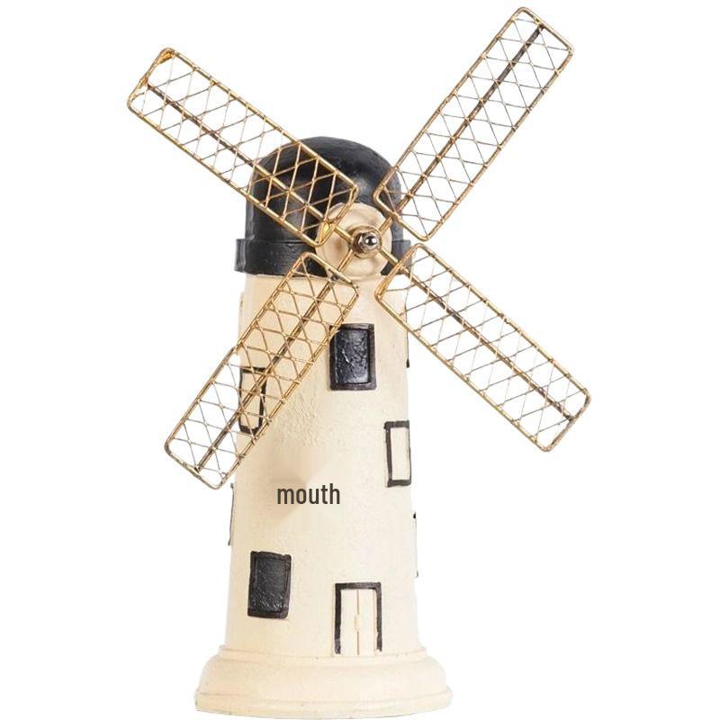 Modern Retro Dutch Windmill Wine Cabinet Tabletop Decoration