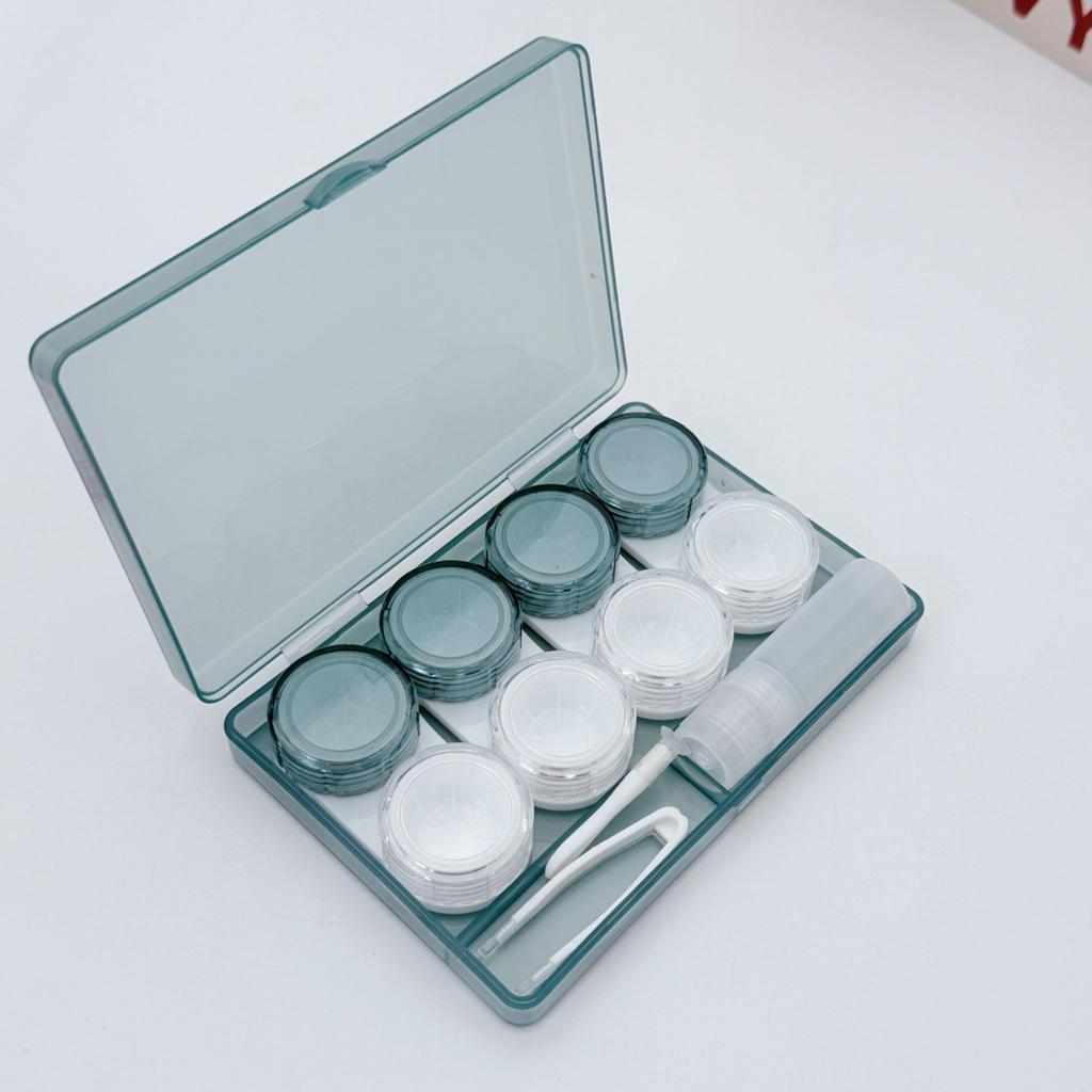 Contact Lens Case Portable Multi Pair Set Contact Lens Storage And Care Box Ins Transparent Storage Box Contact Lens Box