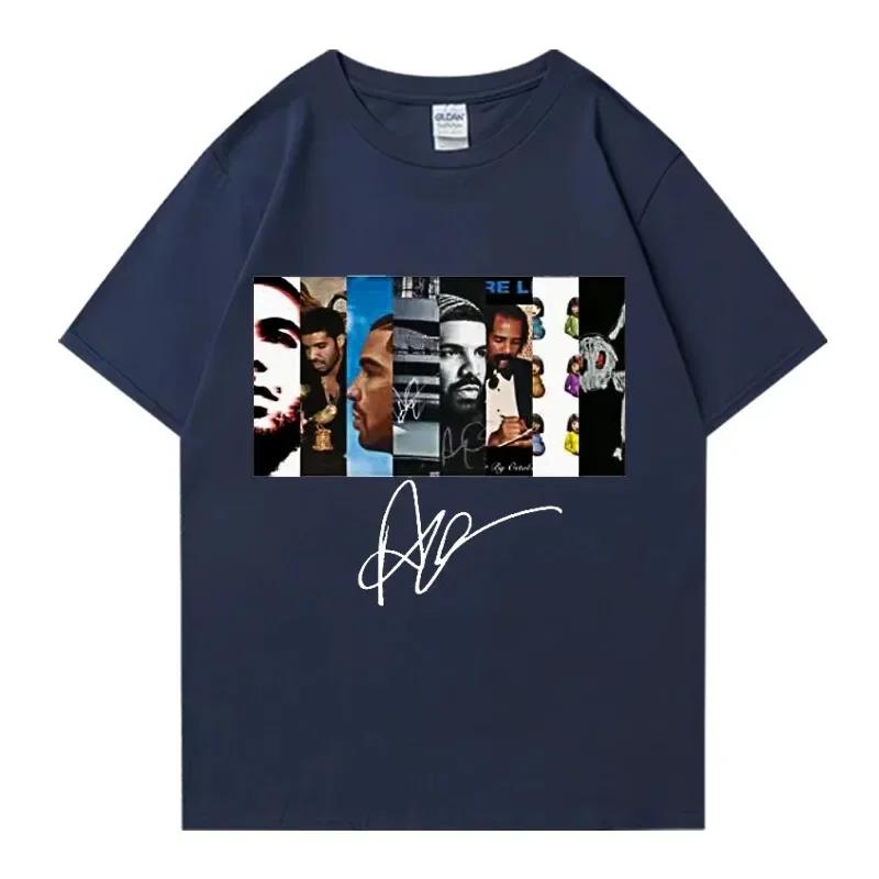 Мужская футболка Drake Retro с принтом персонажа рэпера, 100% чистый хлопок, с коротким рукавом, повседневный топ в стиле хип-хоп
