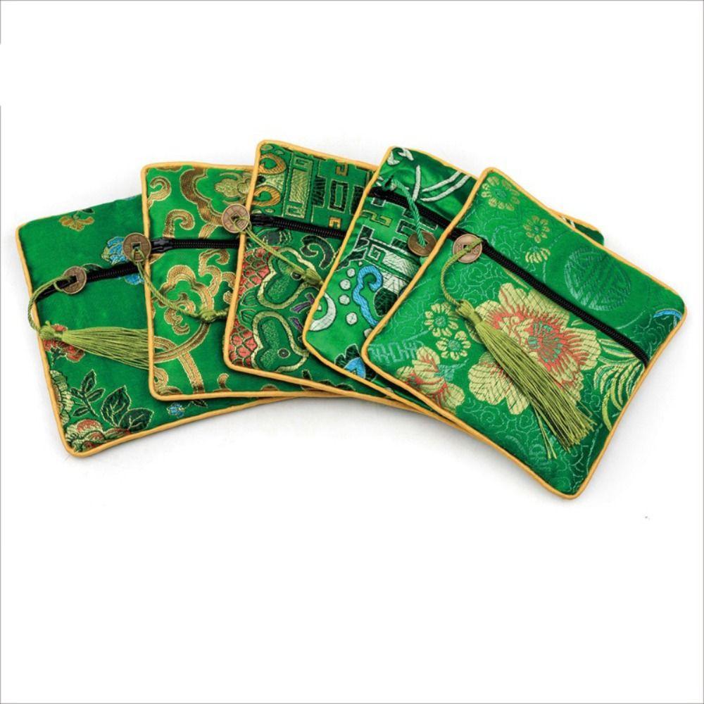 Tassel Flower Jewelry Packing Bag Copper Cash Pendant Chinese Style Money Bag Outdoor
