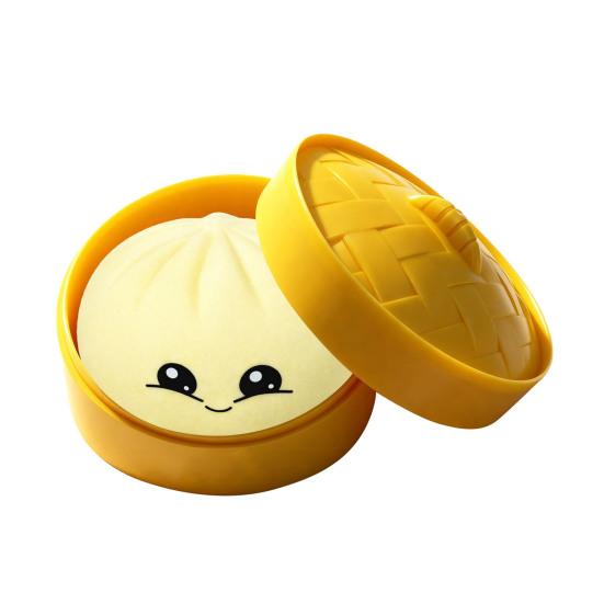 Милая игрушка-сквиш в виде паровой булочки Реалистичная мягкая TPR Игрушка-антистресс для снятия напряжения Нелипкая Медленно восстанавливающая форма Декомпрессионный гаджет для детей Взрослых
