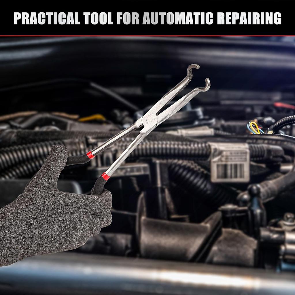 2 Pack Spark Plug Wire Removal Tool Kit Includes Spark Plug Boot Removal Tool And Pliers Pulling Tool,Wire Puller Removal Tool Pliers(Black)