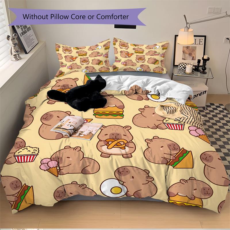 Kangaroo Food Print 3Pcs Bedding Setduvet Cover With 2 Bedropillowcase Home Birthday Gift