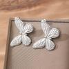 Stainless Steel Gold Butterfly Tassel Pendant Earrings For Women Vintage Metal Long Chain Drop Earrings Jewelry Gifts