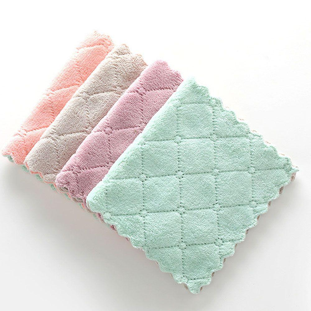 Tableware Household Microfiber Kitchen Scouring Pad Non-stick Oil Rags Clean Cloths Cleaning Towel