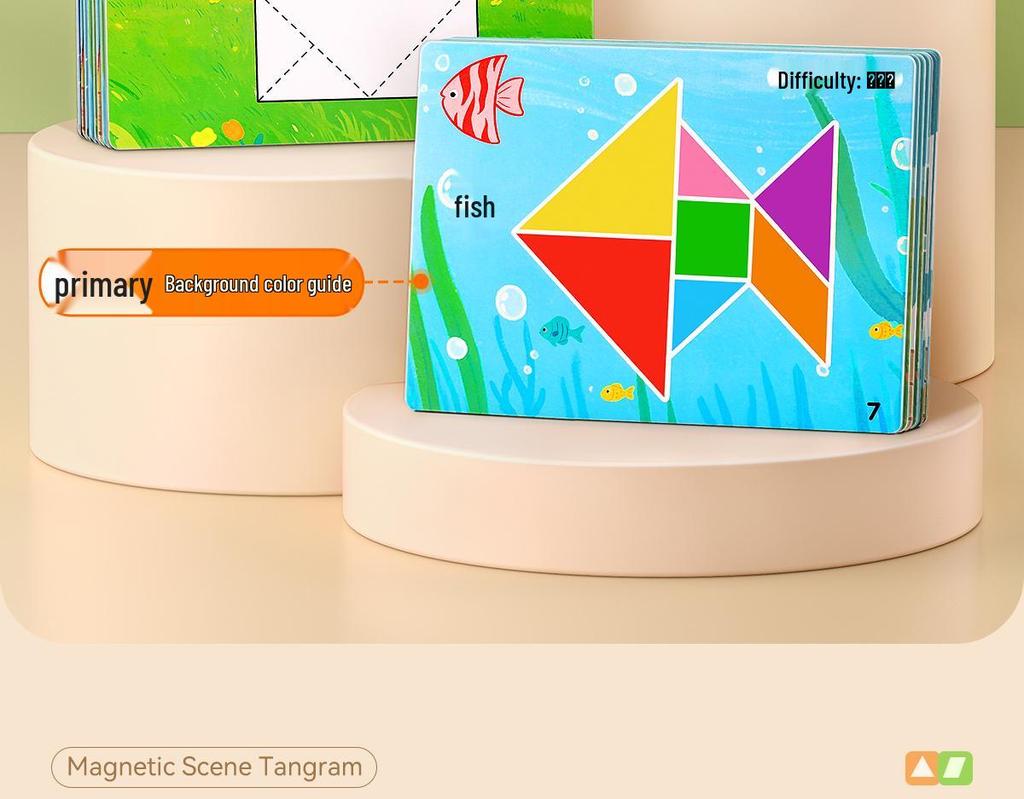 Магнитная головоломка Танграм для детей 3-6 лет - Развивающая игрушка для детей первого класса и детского сада