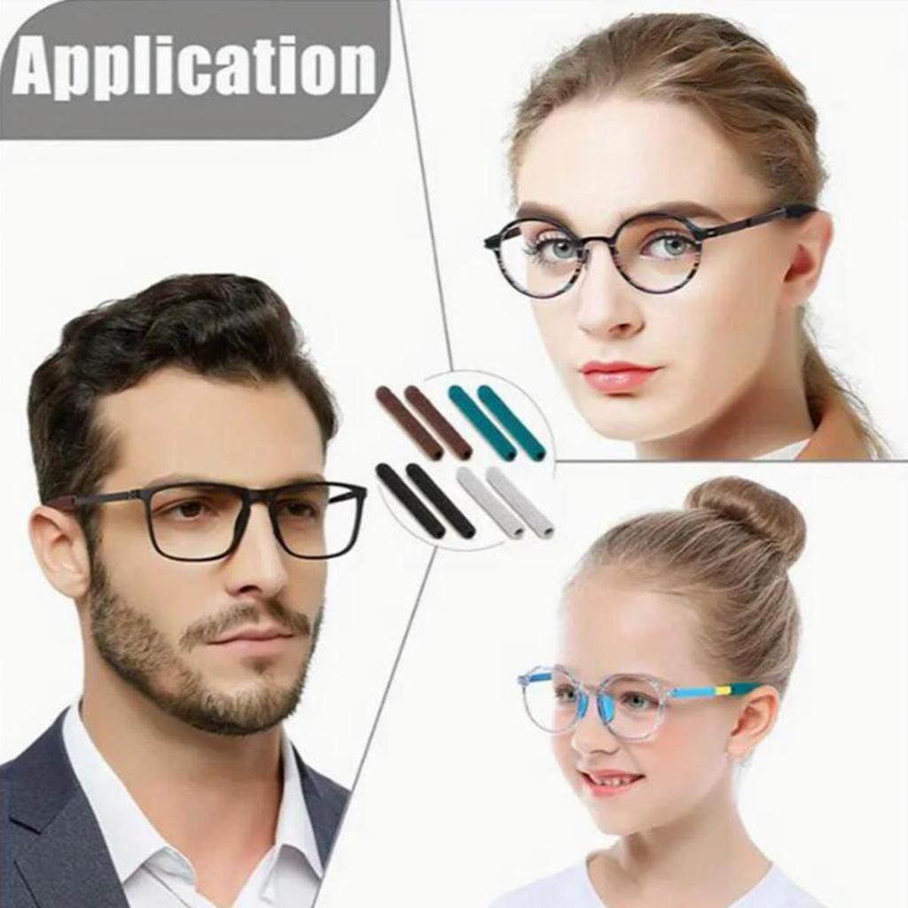 Anti-Slip Eyeglass End Temple Tips Soft Cotton Fabric Frame Leg Glasses Retainer Cushion Ear Sock Sleeve Comfort Eyewear