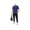 Emporio Armani Мужская футболка EA7 однотонная с буквенным логотипом, свободный крой, круглый вырез, короткий рукав, темно-синий, 3DPT24-PJUVZ-1554